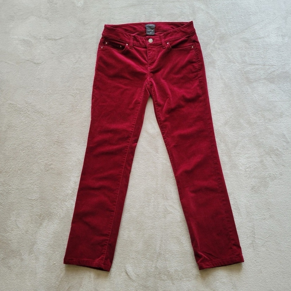 Ann Taylor Corduroy Signature Petite 8 Women's Red Pants